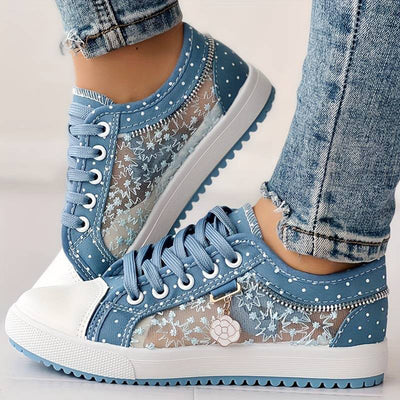 EMMIE - Dames Platte Sneakers van Mesh