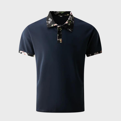 Sander - Herenpoloshirt met bloemenprint