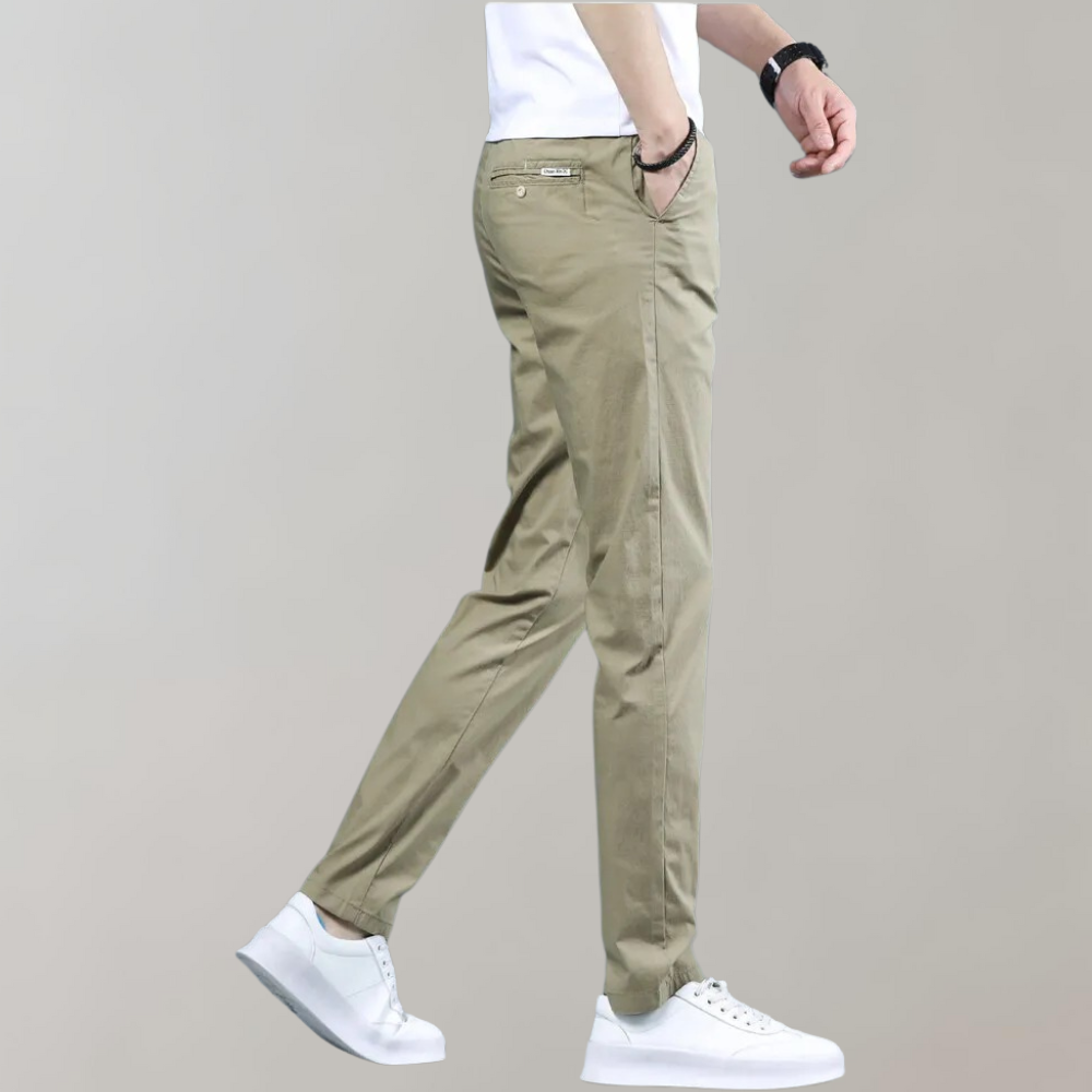 Villum - Stretch taille chino broek