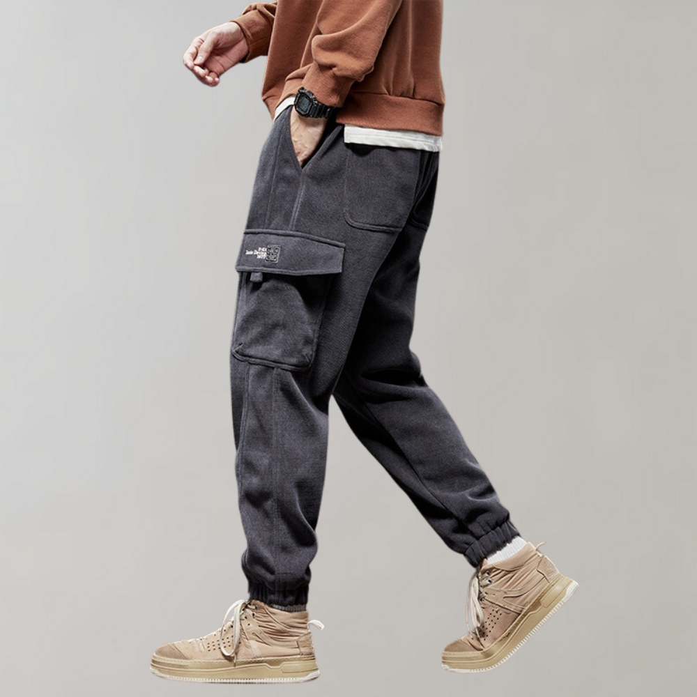 Osvald - Casual corduroy cargo broek voor heren