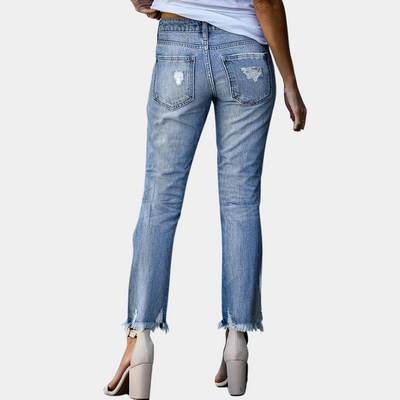 Aldina - Casual gescheurde damesjeans