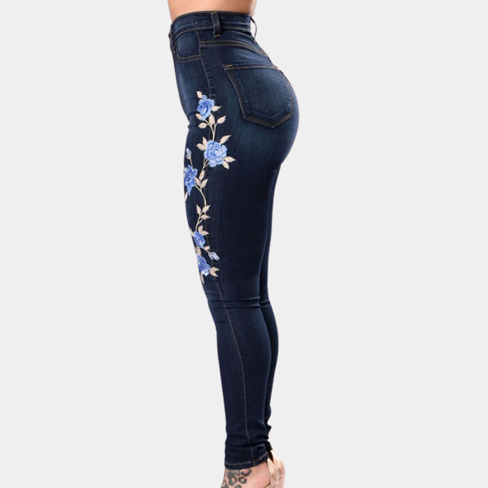 Ingrida - Geborduurde skinny jeans voor dames