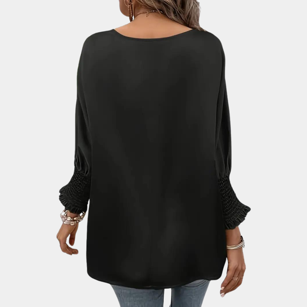 Zuzanka - Eenvoudige damesblouse met ronde hals