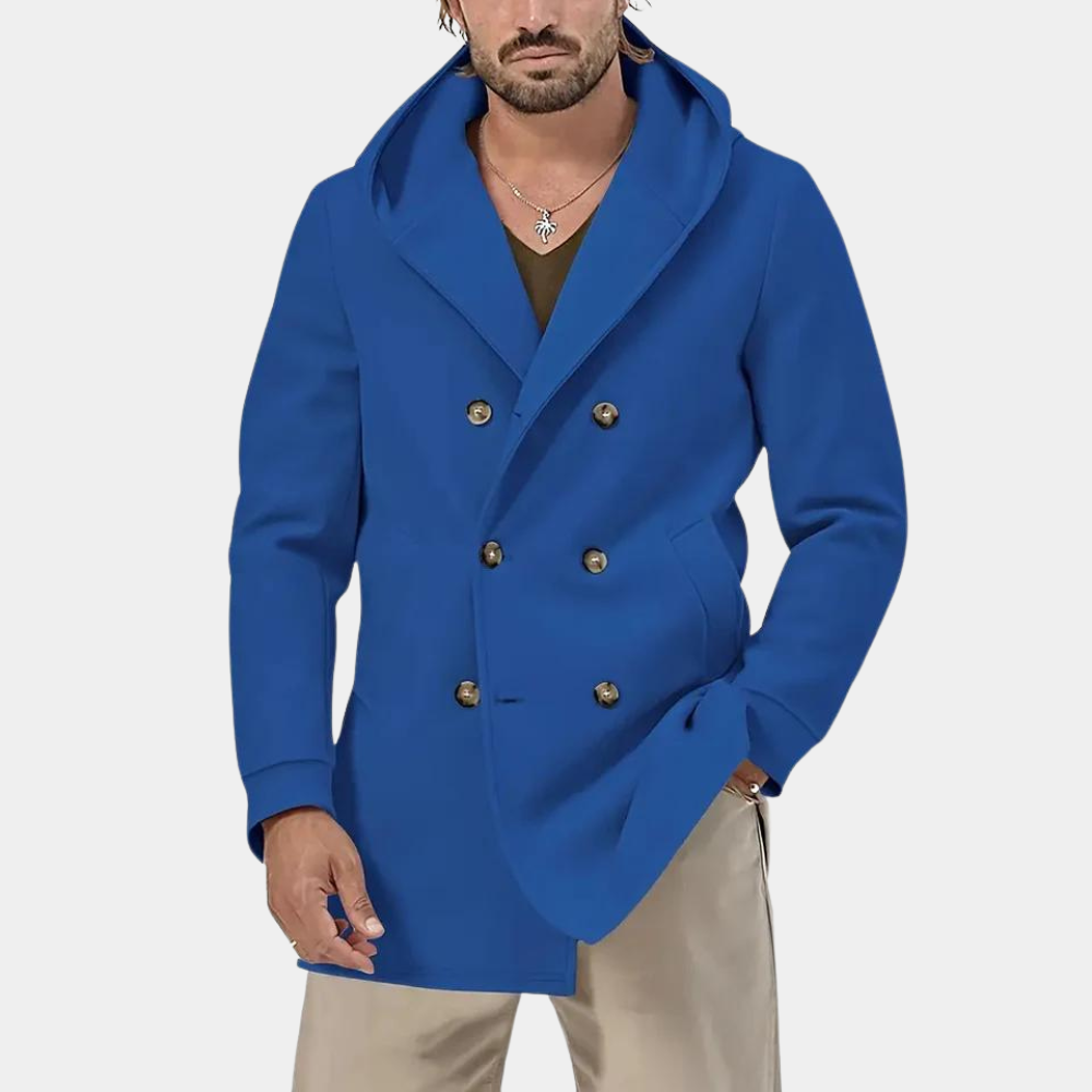 Casual trenchcoat voor heren met capuchon