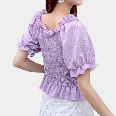 Agnes - Moderne Zomerblouse met Pofmouwen