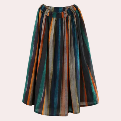 Gestreepte retro rok voor dames