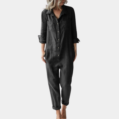 Casual jumpsuit voor dames met lange mouwen