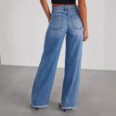 Dames casual jeans met hoge taille