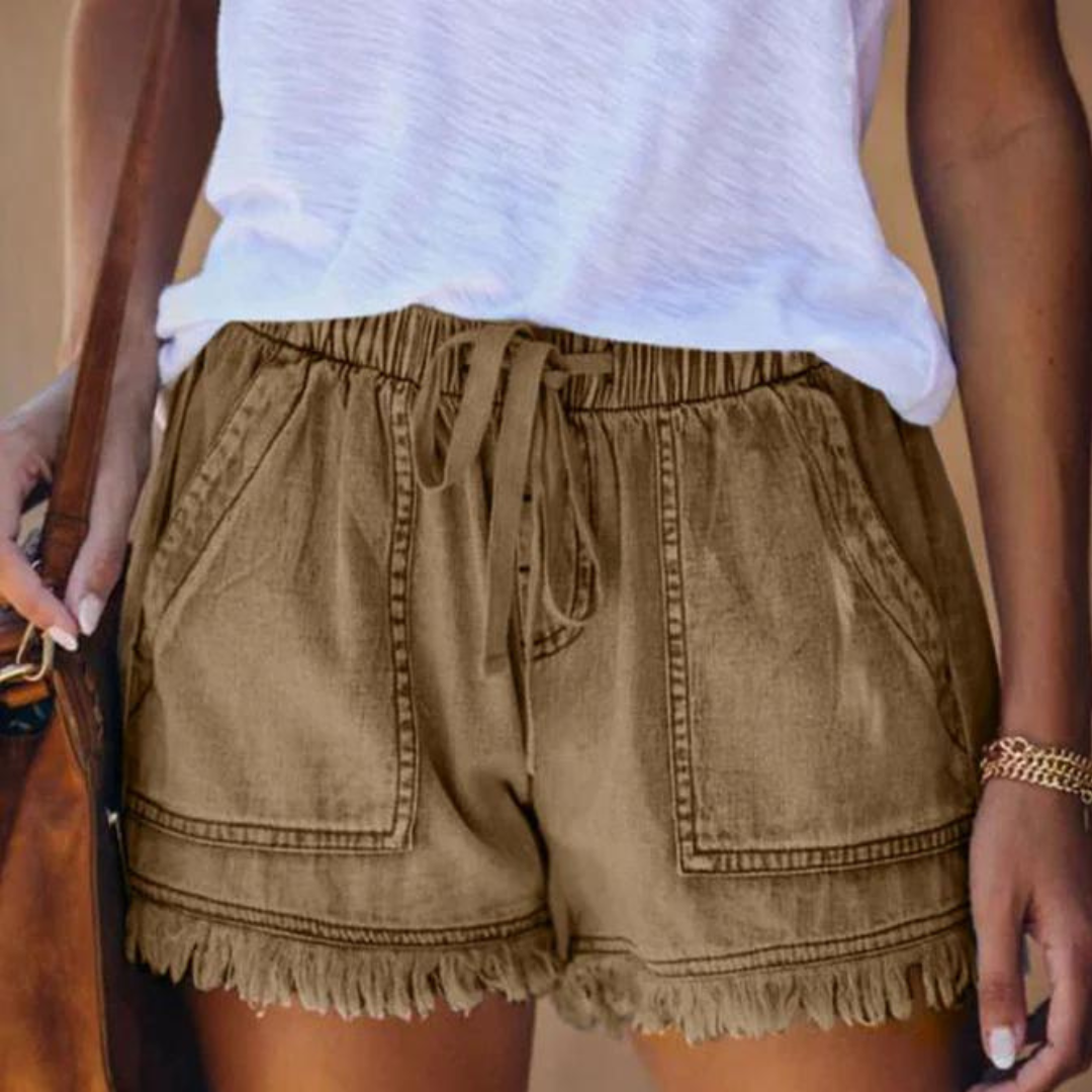 Delfine - Moeiteloze stijl damesshort met steekzakken