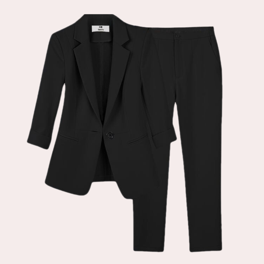 Teresa - Verfijnde dames blazer en broek set