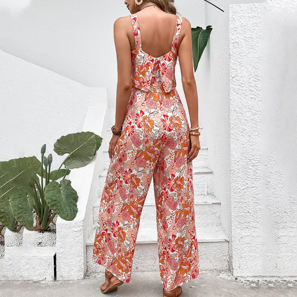 Desiree - Dames Stijlvolle Bloemen Jumpsuit