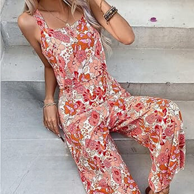 Desiree - Dames Stijlvolle Bloemen Jumpsuit