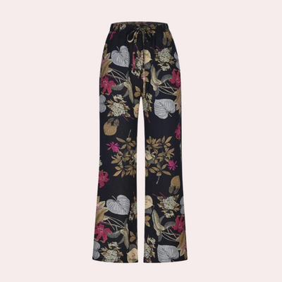 Kirsi - Elegante wijde broek met bloemenprint