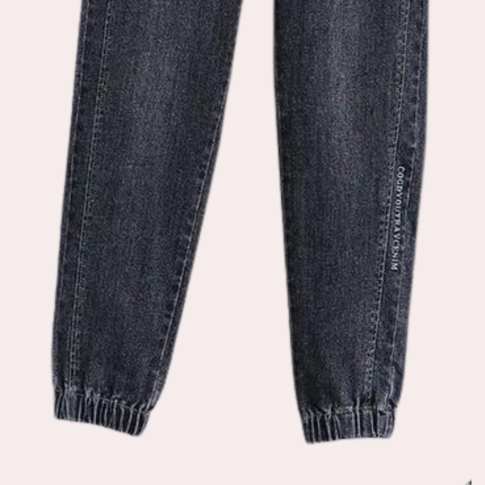 Lucrezia - Casual damesjeans met verstelbaar koord