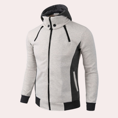 Gaspar - Sportieve herenhoodie met rits