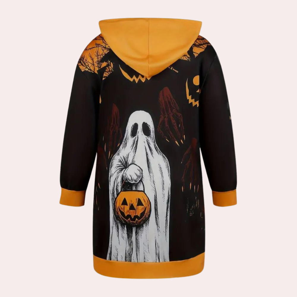 Cili - Stijlvolle Halloween Jurk met Kap voor dames