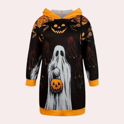 Cili - Stijlvolle Halloween Jurk met Kap voor dames