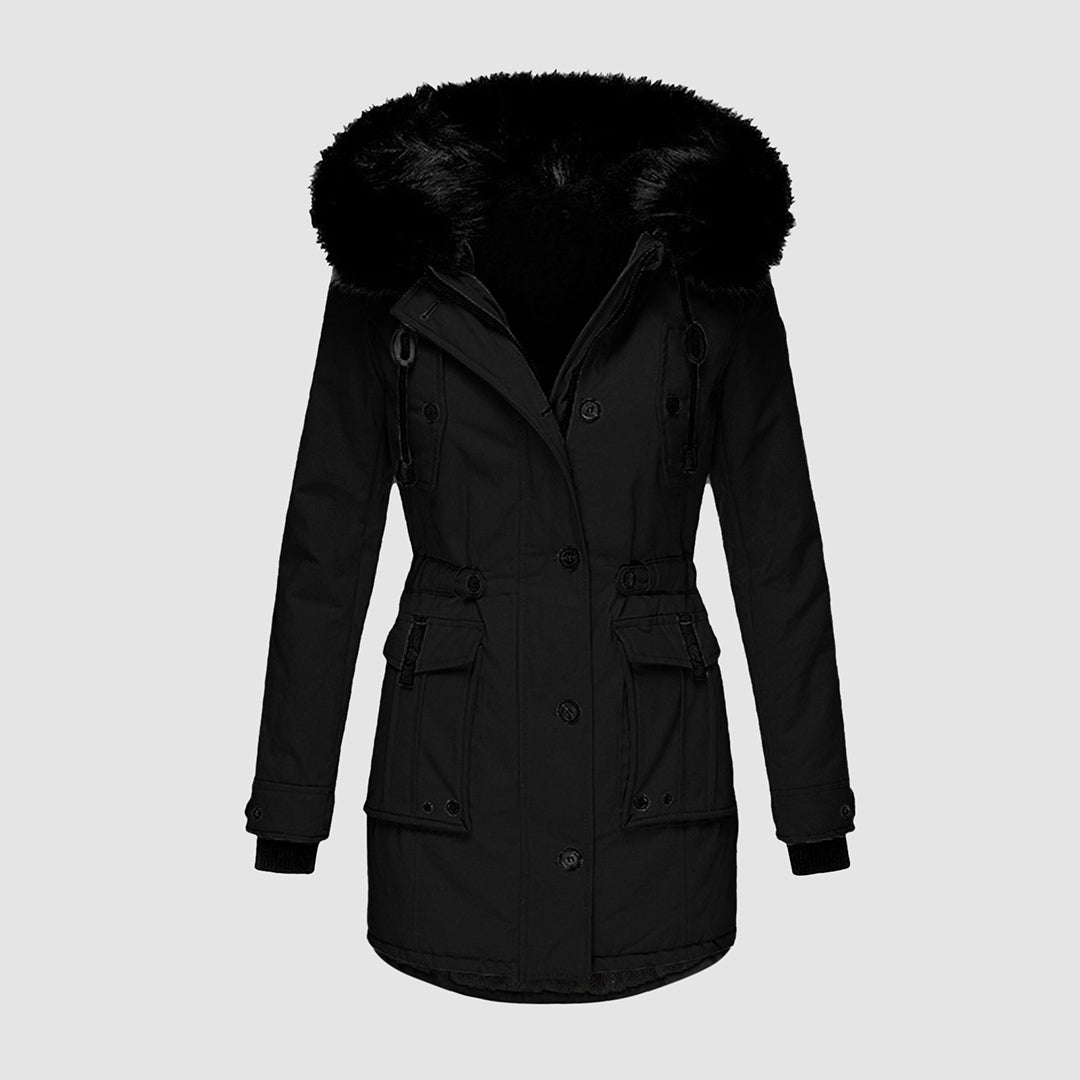 FRIEDA - Lange winterjas voor dames