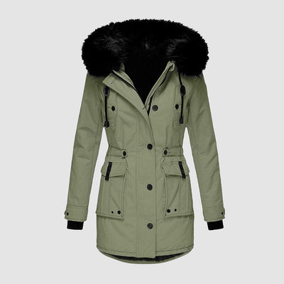 FRIEDA - Lange winterjas voor dames