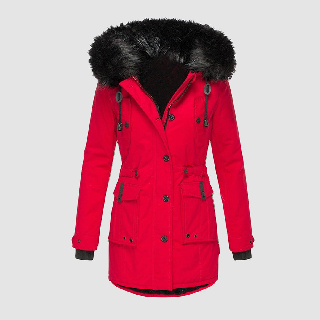 FRIEDA - Lange winterjas voor dames